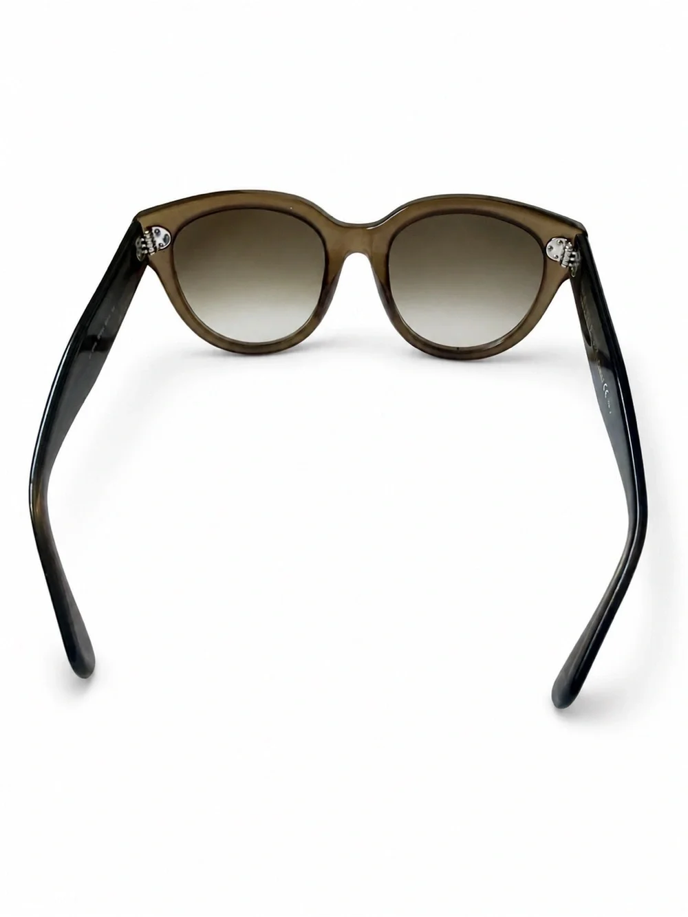 Celine Audrey Brown Cat-Eye Sunglasses with Leather Case